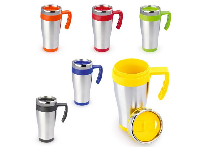 BE0036 Mug en Acero Spike 450ml.