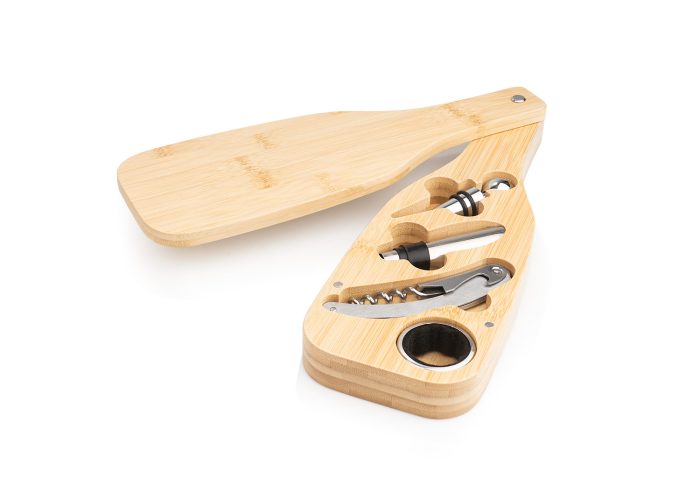 HO0380 Set de vino Bottle Bamboo - Imagen 4