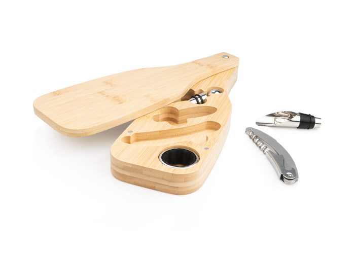 HO0380 Set de vino Bottle Bamboo - Imagen 2