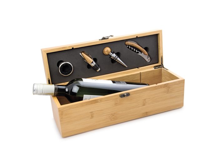 HO0107 Caja de Bamboo para una Botella