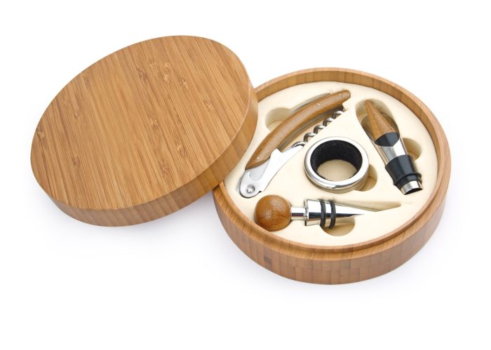 HO0115 Caja Circular en Bamboo
